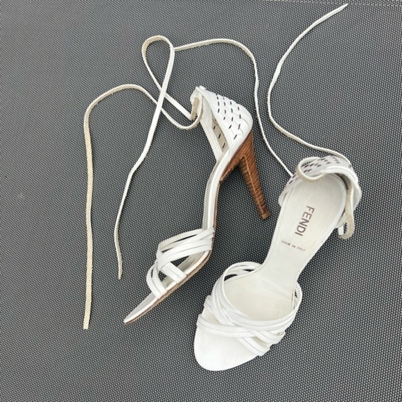 Vintage FENDI lace-up heel sandals - Picture 1 of 5